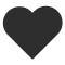 A black heart with no background