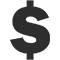 A black dollar sign with the letter s in it.