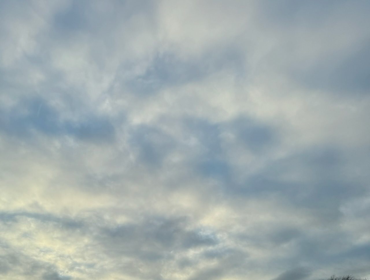 Soft blue-gray overcast sky at dawn