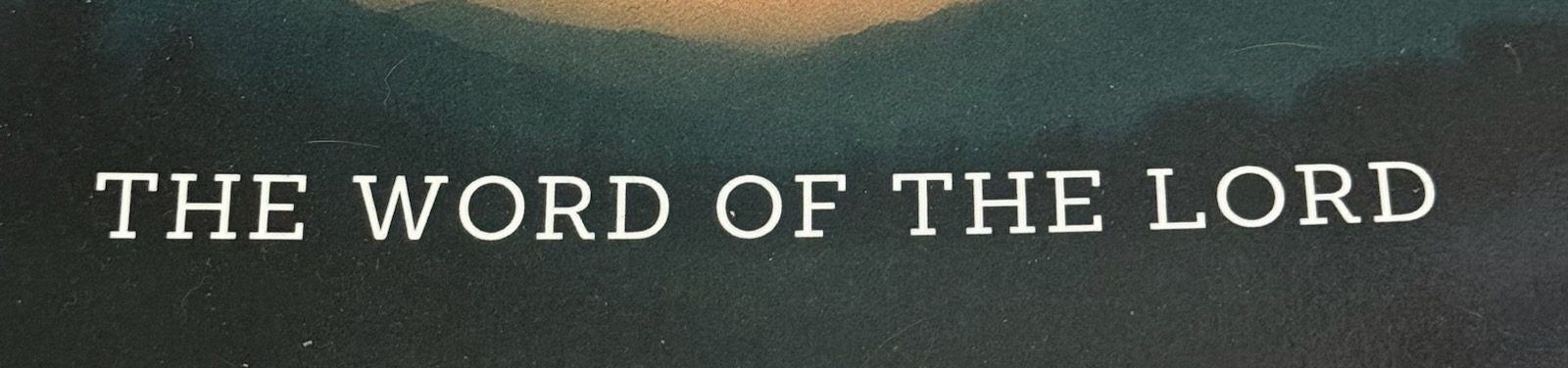 Cover text: "The Word of the Lord
